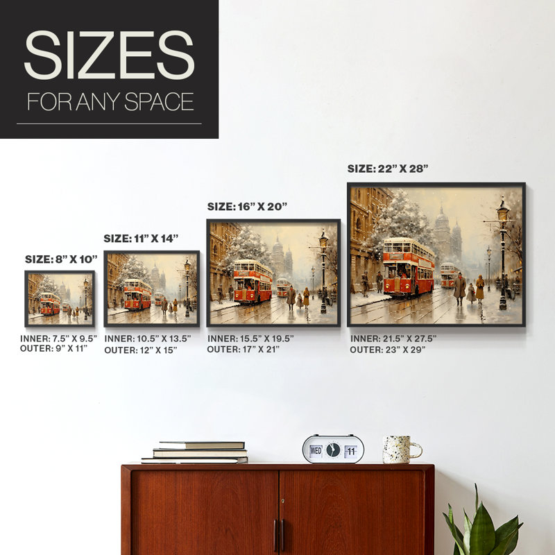 Chirstmas Art-CCCXXV -Framed Print - Restickable, H 8 po x l 10 po, Noir, noir, noir, noir