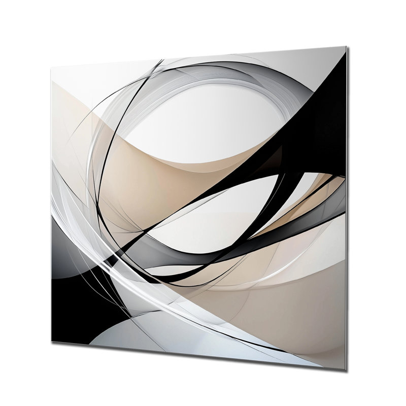 Minimal Geometric Rift I - Minimalism Metal Decor, Modern Metal Print, 16" H x 16" W x 0.84" D