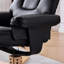 Fauteuils d'appoint chauffants chauffants, fauteuil inclinable moderne en cuir PU noir