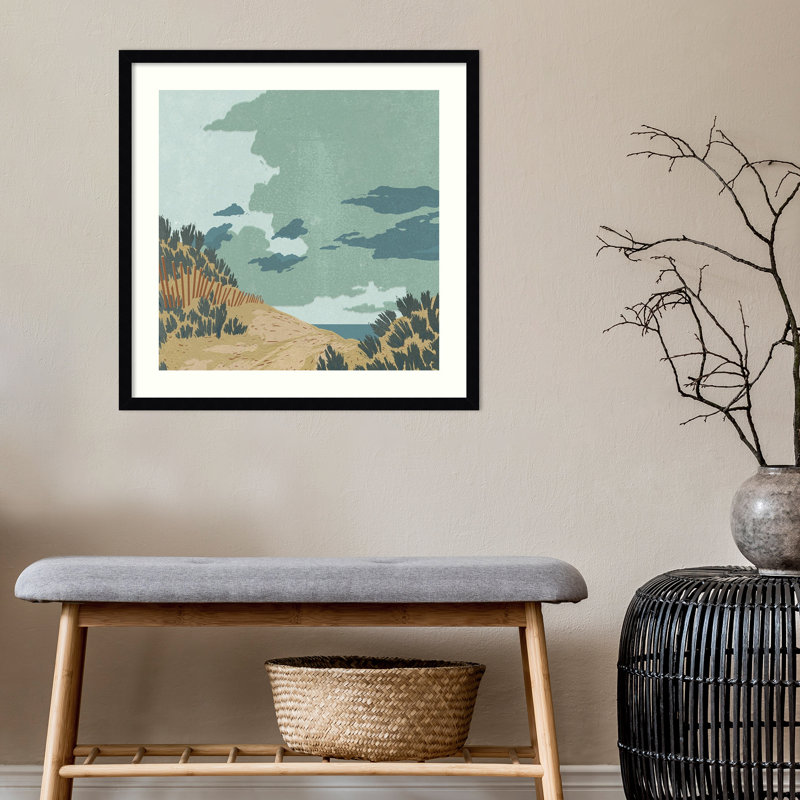 «Hidden Dune II» par Jacob Green - reproduction d'art sur papier encadrée, Papier avec cadre noir, H 25 po x l 25 po