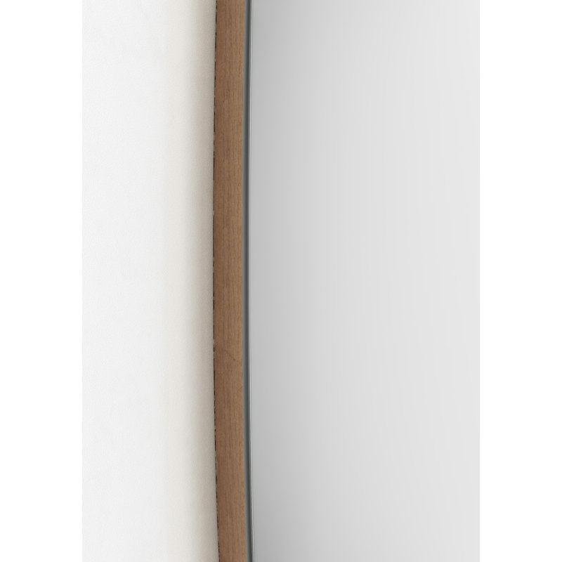 Lakaiya Wood Flat Wall Mirror, Walnut