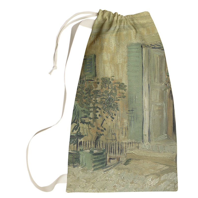 Browerville Fabric Laundry Bag with Handles, Large (76.5" H x 29.5" W x 1.5" D), Green