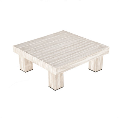 Choi H10.1" Outdoor Patio Aluminum Wood Grain Square Coffee Table by Gracie Oaks