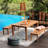Hille Solid Wood Teak Outdoor Bench