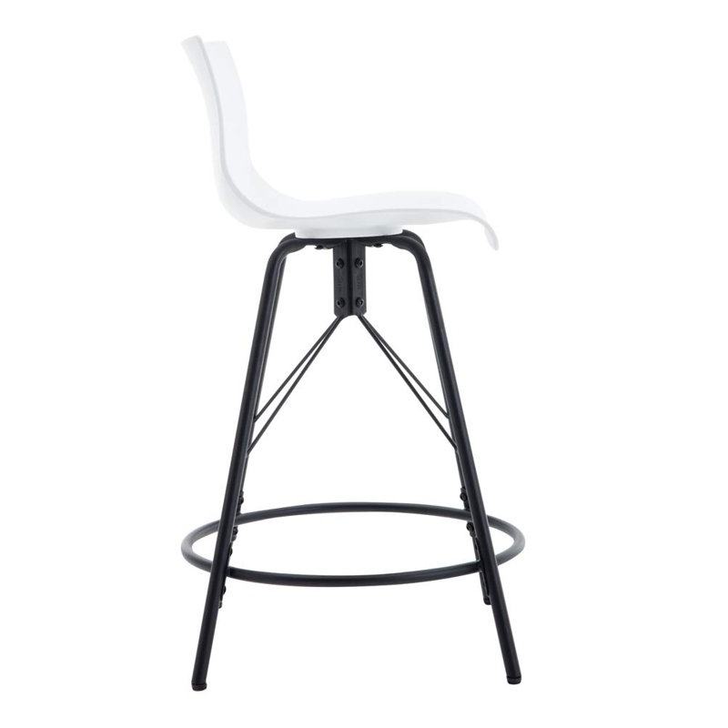 Tabouret de bar et de comptoir Brettly, Gris, Tabouret de comptoir (siège d'une hauteur de 24 p