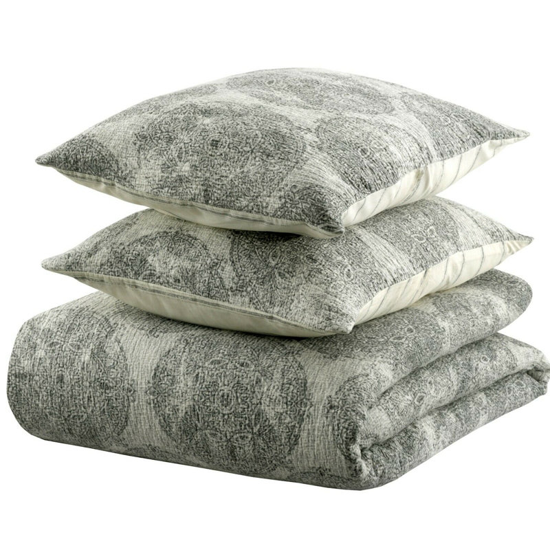 Ensemble de housse de couette réversible, Housse de couette double / grand et 2 taies décor