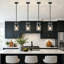 Levona 1 - Light Large Kitchen Island Pendant With Clear Hammered Glass Shade(Set Of 2)-2101498496