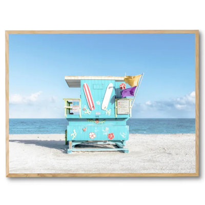 Miami Lifeguard Chair - Chair 100 Print by Richard Silver