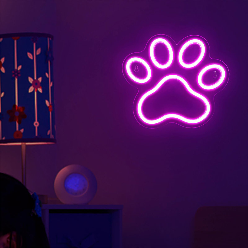 Enseigne néon, empreintes de néon pour décoration murale, cadeaux de Noël, Rose