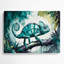 Faune, caméléon, art mural en métal vert-631187862