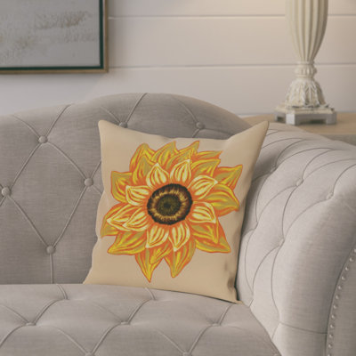 Floral Reversible Throw Pillow