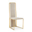 Karyn 46cm H Polyester Blend Upholstered Metal Cantilever Chair in Gold