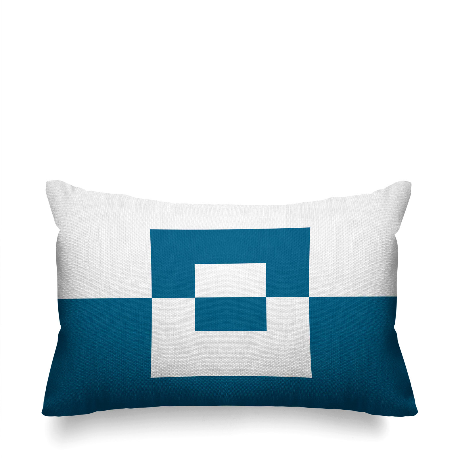 Luella Geometric Indoor/Outdoor Lumbar Throw Pillow, Turquoise