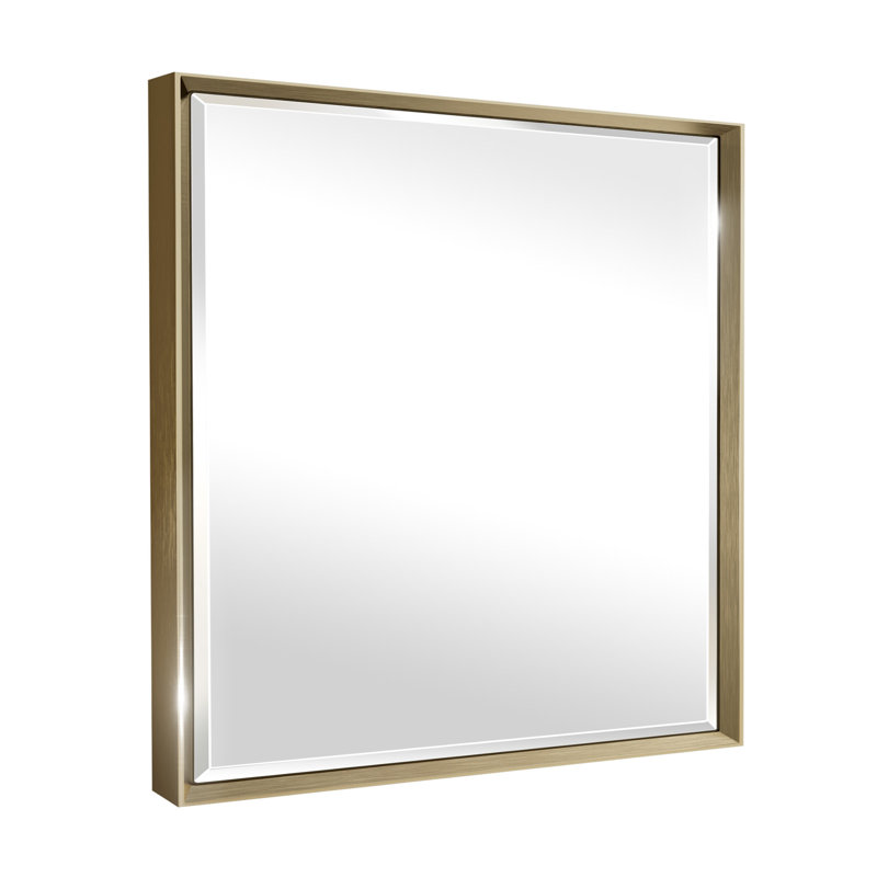 Miroir de salle de bain Lohoski, Or brossé, 36 po x 36 po