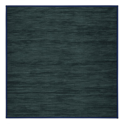 Tapis bleu uni lavable à la machine
