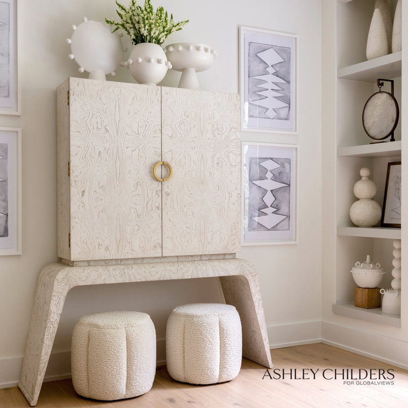 Spheres Collection Vase-Ivory, White