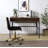 Oak & Black Finish Writing Massey with USB Ports, Perfect for Modern Home Office and Tech Integration.-42332362