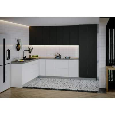 FK-HARMONY 96" H x 126" W x 96" D Medium Density Fiberboard (MDF) Ready-to-Assemble Kitchen Cabinet Set