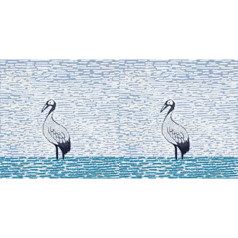Housse de coussin d'extérieur carré Beach Insert Bird, sarcelle, 20 po x 20 po