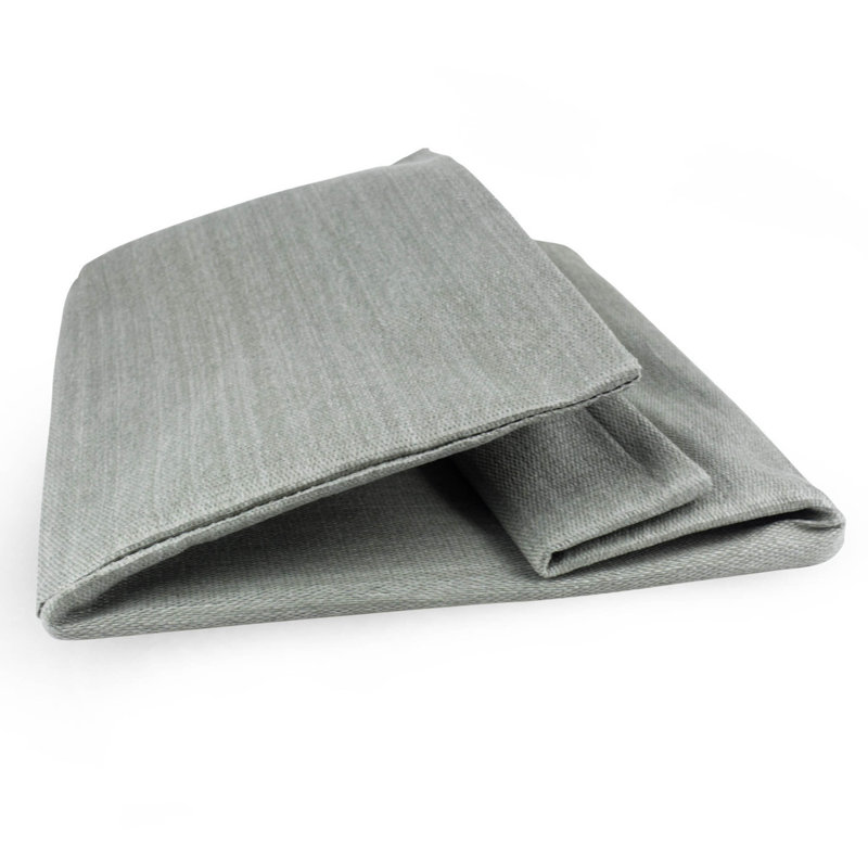 Gracie Oaks Collete Fabric Bin, 12" H x 12" W x 17" D, Grey