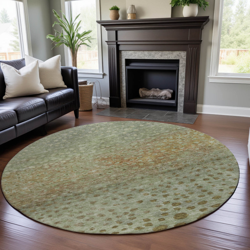 Tapis lavable à la machine Premium AMF1074, Rond 8 pi