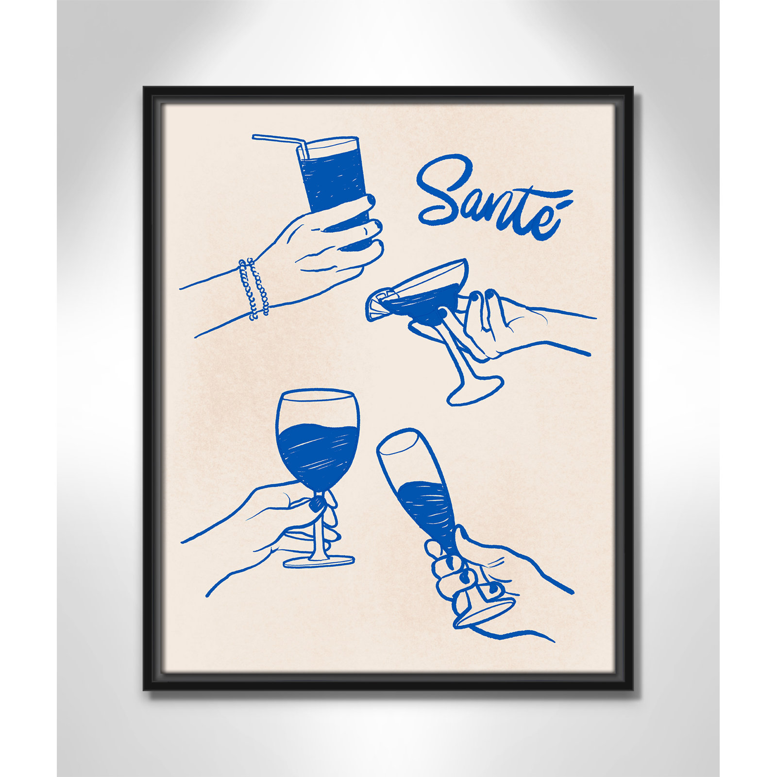 Sante Print by Kimberly Allen, 17.5'' W x 21.5'' H, Black Floater