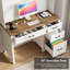 Bureau de direction Farmhouse avec huche et 4 tiroirs-777902916