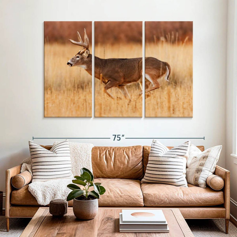 Brampt Running Buck, 42" H x 65" W
