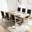 French Country Upholstered  Dining Chairs with Square Back, Wire drawing and carving techniques-1595673360-1595673366