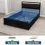 Structure de lit double avec 8 tiroirs de rangement-165437593
