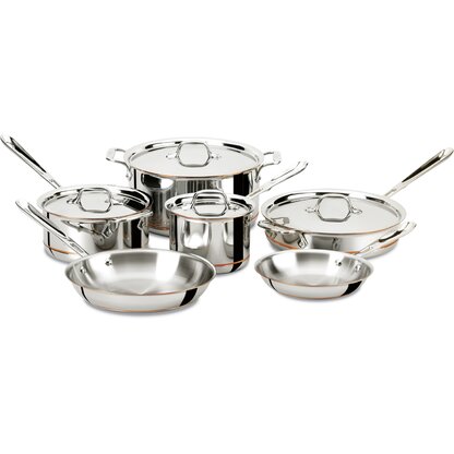 All-Clad D3™ Stainless 10 Piece Stainless Steel Cookware Set