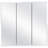Bathroom Medicine Cabinet, Wall Mounted, Mirror, Clear Gloss-1778163867