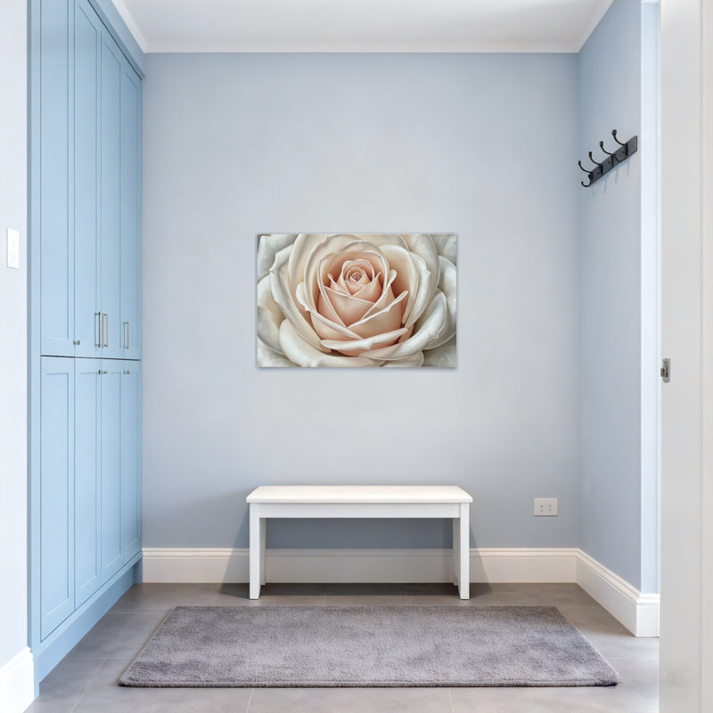 Plantes et fleurs - Motif de pétales de roses blanches, H 12 po x l 18 po