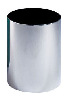 Steel Open Waste Basket, Aluminum Metallic, 12" H x 10" W x 10" D