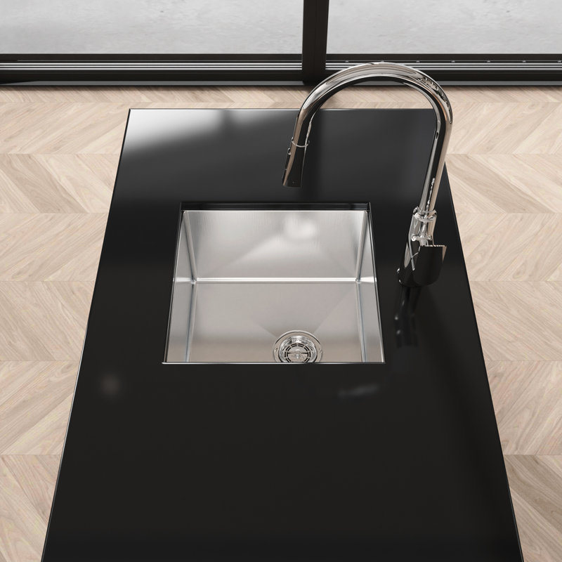 18" X Stainless Steel Sink - Undermount With Quick Drainage Grooves And Construction Workstation 18X18 Condensation Resistance Edge