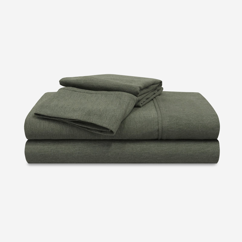 Ensemble de draps Bedgear - Laine chaude sans surchauffe, Très grand californien, Vert forêt