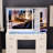 Vanity Desk Set With Large Led Lighted Mirror, Makeup Table With 7 Drawers,glass Tabletop Vanity Desk With Cabinet(glass Tabletop)