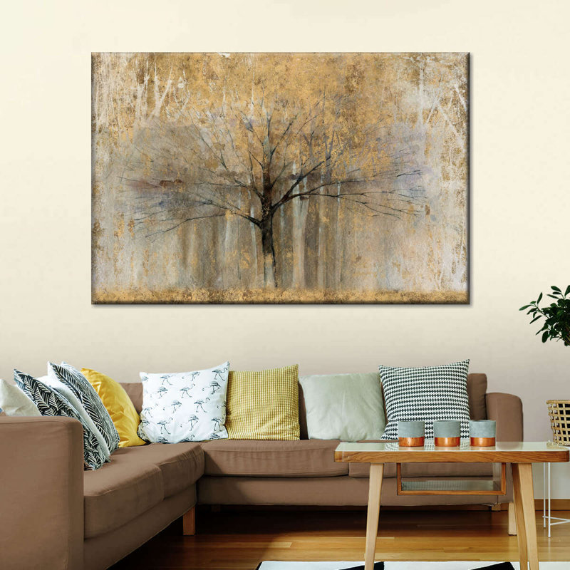 " Open Arms Gold ", 34" H x 51" W x 1.25" D