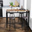 Ensemble de table de cuisine 5 pièces à hauteur de comptoir, table de bar avec 4 tabourets