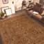 Tapis oriental brun en laine noué à la main 8 pi 11 po x 11 pi 9 po Silke