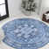 Abhirami Ornate Medallion Machine-Washable Blue/Navy Rug