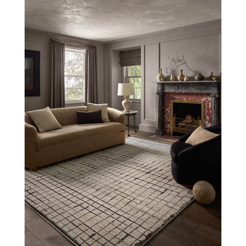 Jeremiah Brent x Loloi Bleecker Ivory / Charcoal Area Rug, Runner 2'7" x 10'