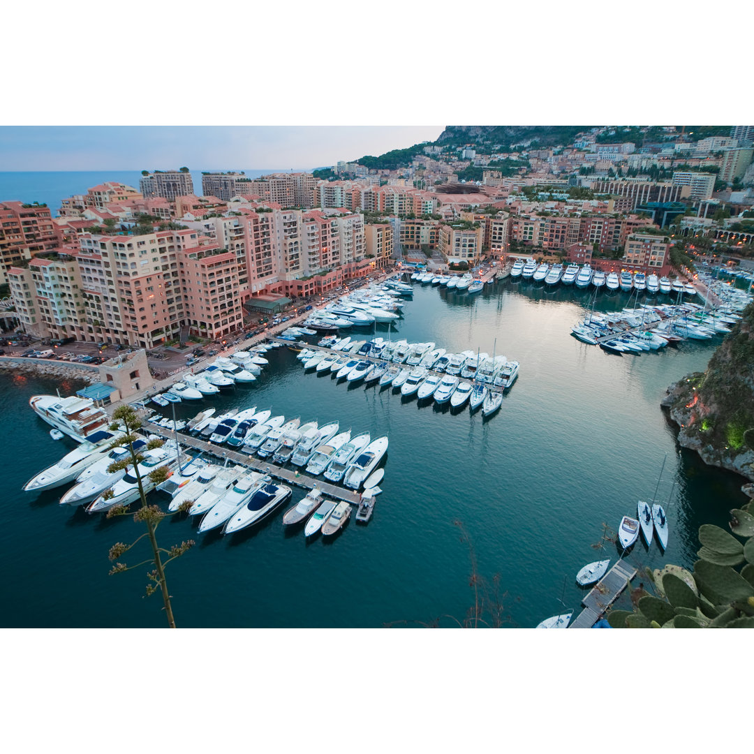 Monaco Hafen mit Yachten von Mmeee - Drucken