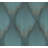 Starfall Teal Metallic Ikat Wallpaper