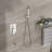 Brushed Nickel Shower System - 12" Ceiling Mount Square Waterfall Tub Spout 3 Function, Rainfall & Handheld Valve Uncomplicated Installation Clean In Easy And Cleanliness Featurette-127368487
