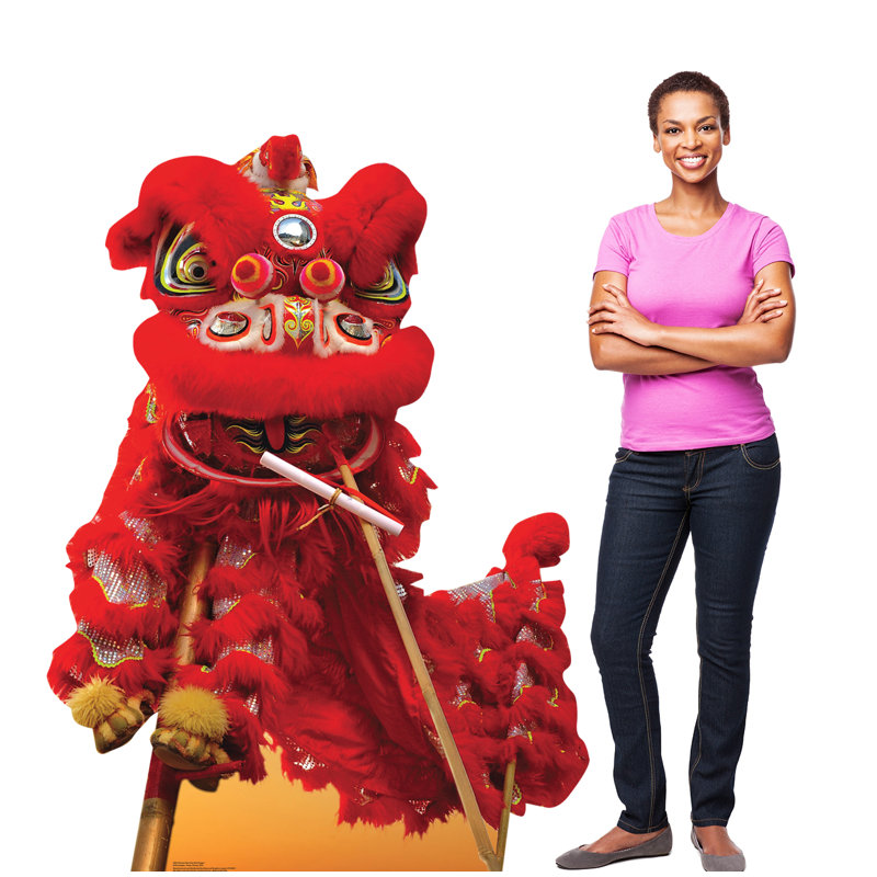61'' Red Chinese New Year Dragon Cardboard Standup