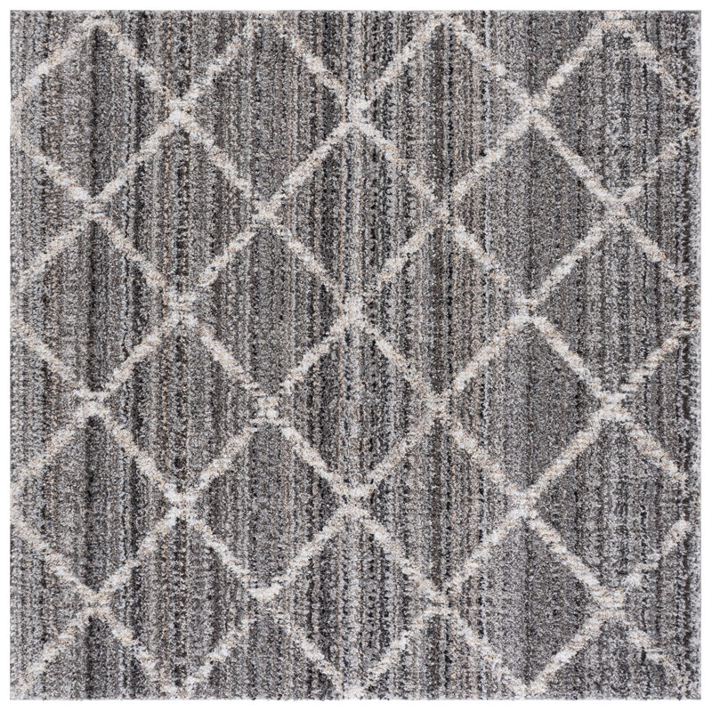 Everett Shag Performance Geometric Indoor Rug, Square 6'7"