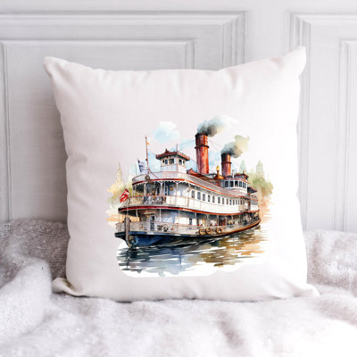 Nautical Sea Life_49 - Throw Pillow Insert Include Reversible Throw Pillow