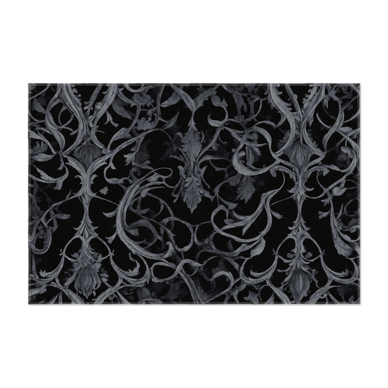 Moonlit Noir Indoor And Outdoor Area Rug, Rectangle 5' x 7'