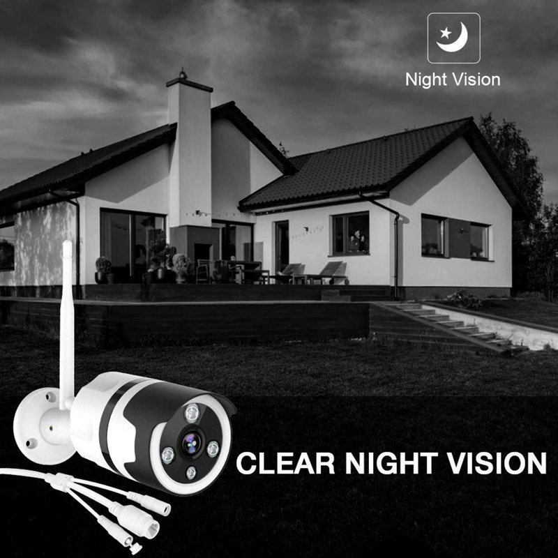 Wi-Fi IP Bullet Camera (4-Pack 1080p) with Solar Powered Off-Grid Generator 650WH kit (100W Panel)